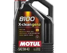 Motul 8100 X-Clean GEN2 5W40 5Lt mühərrik yağı