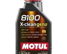 Motul 8100 X-Clean Gen 2 5W40 1Lt Mühərrik yağı