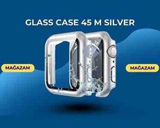 Glass case 45 m silver