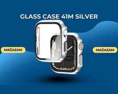 Glass case 41m silver