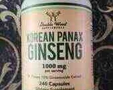 KOREAN PANAX GINSENG 1000 mg per serving Potent 10% Ginsenoside Extract 240 Capsules Dietary Supplem