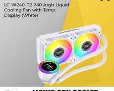 Argb Cpu Kuler  LovingCool LC-W240-T2 240 with Temp. Display (White)