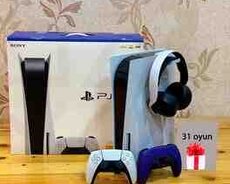 PlayStation 5 + 31 oyun +Sony PULSE 3D Wireless Headset
