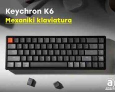 Klaviatura Keychron K6 68 Key Gateron Brown Hot-Swap RGB Aluminum Frame Black K6W3