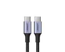 Telefon kabeli Ugreen US316 USB-C to USB-C PD Fast Charging Cable 5A Max Black 1m