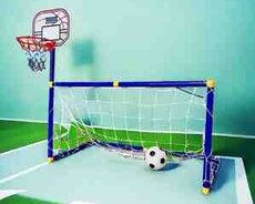 Basketbol səbəti və futbol qapısı dəsti