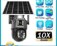 4G Tam simsiz Solar PTZ360 2 kamera 12MP, 4K+64gb