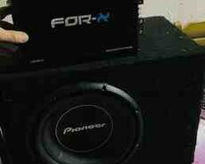 Pioneer 1500W, For-X 600W səsgücləndirici və sabvufer