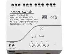 Smart 4Ch Relay Switch TYWD 4ch-RF 10A + Shell | RF433Mhz + BT | DC or AC In | WiFi Tuya Smart Life