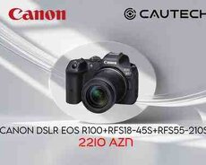 Kamera Canon DSLR EOS R100 + RF-S 18-45 IS STM + RF-S 55-210 IS STM