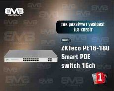 ZKTeco PE16-180 Smart POE Switch 16ch
