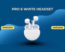 Pro 6 white headset