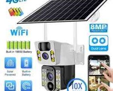 4G Tam simsiz Solar PTZ360 2 kamera 12MP, 4K