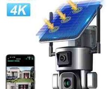4G Tam simsiz Solar PTZ360 2 kamera 8MP, 4K+64gb