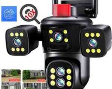 Simsiz Wi-Fi ptz 3 kamera 360 8mp, 4K +64GB