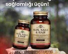 Saç, dəri, dırnaqlar üçün vitamin 60 həb Solgar Skin, Nails  Hair Made in USA