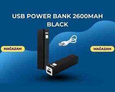 USB Power Bank 2600mah black