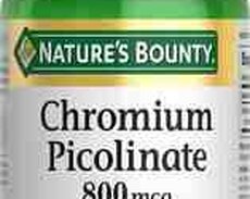 Xrom - Chromium Picolinate 800 mcg Natures Bounty - 50 həb. Made in USA