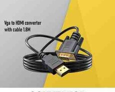 Konvertor VGA to HDMI 1.8M kabel + Sound