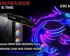 BUNDLE MSI Case MAG FORGE M100R + Kingstone DDR5 8GB 5600MHz Fury