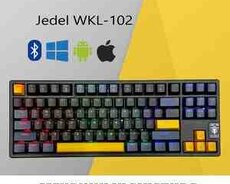 Mexaniki klaviatura JEDEL WKL-102 Black Wi-Fi, Bluetooth, Usb