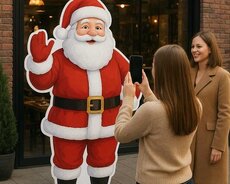 ?✨ Şaxta Baba & Qarqız Maketləri – Tam Ölçü, Yeni İl Dekoru