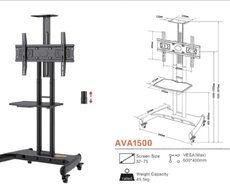 Televizorlar üçün Mobil Tv stend satılır