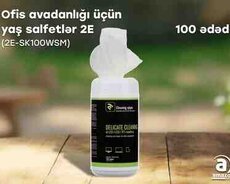 Ofis avadanlığı üçün yaş salfetlər