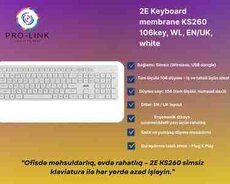 Klaviatura 2E Keyboard membrane KS260 106key, WL, EN, UK, white