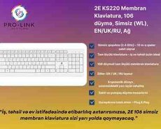 Klaviatura 2Е Keyboard KS220 WL White