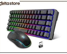Klaviatura+mouse Snpurdiri 60% Wireless Gaming Keyboard and Mouse Combo