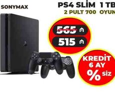 PS4 slim+deluxe paket 700 oyun