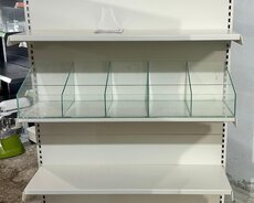 Vitrin polkalar, rəflər