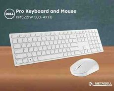 Dell Pro Wireless Keyboard and Mouse - KM5221W - Russian (QWERTY) - White 580-AKFB
