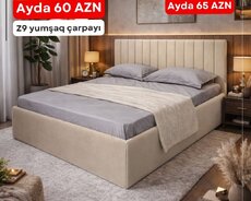 Yumşaq ikinəfərlik çarpayılar Kreditlə