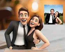 Fotoşəkildən 3D karikatura fiquru hazırlama xidməti