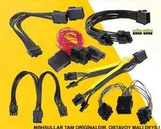 Kabellər 8PİN FEMALE to 8PİN, NVİDİA 12PİN MALE Original