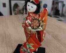 Yapon Vintage Gofun Kimono Parça Kuklası