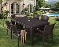 Bağ üçün masa və oturacaqlar