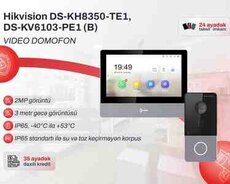 Video domofon dəsti (2 il zəmanət) Hikvision DSKV6103PE1(B) + DSKH8350TE1