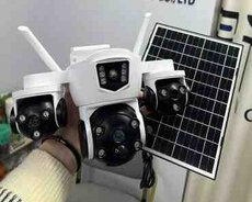 4G tam simsiz solar PTZ360 4 kamera 8MP, 4K+64GB