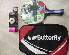 Masaüstü tennis raketkası Butterfly+ 3top Stiga