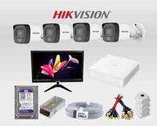 Hikvision dördlü kamera dəsti