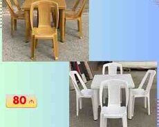 Plastik masa və oturacaqlar