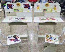 Uşaq yazı masası və oturacaqları