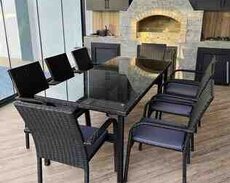 Bağ üçün masa və oturacaqlar