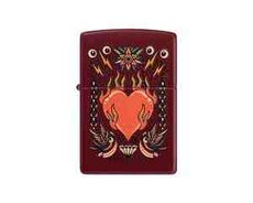 Alışqan Zippo Tattoo Heart Design Merlot