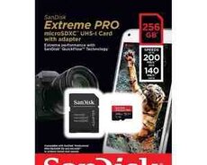 SD Kart SanDisk 256GB Extreme PRO MicroSDXC UHS-I Card with adapter SDSQXCD-256G-GN6MA