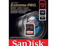 SD Kart SanDisk 512GB Extreme PRO SDXC UHS-I Card - V30, 4K UHD, SD Card - SDSDXXD-512G-GN4IN