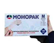 Şəffaf vinil əlcəyi Monopak